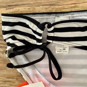 Bikini bottom Size Large Black and White NWOT